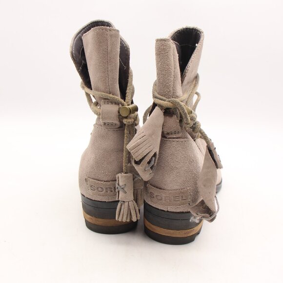 Sorel Farah Ankle Boot Women's Size 11 Kettle Ankle Suede Heeled NL2682-005 Grey - Picture 5 of 10